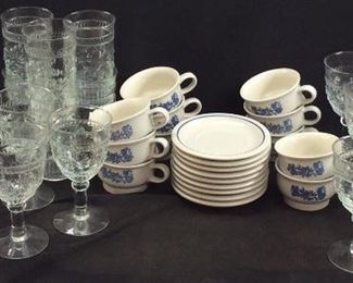 PFALTZGRAFF PLATES AND GLASSES