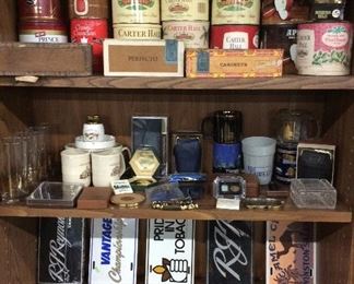 PRINCE ALBERT NOW KING TOBACCO TIN ADVERTISING, WINSTON AND CAMEL ADVERTISING HI PLANE TOBACCO