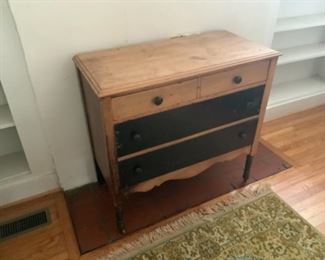 Vintage 4 drawer chest on casters  stripped $350.00