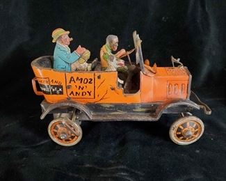 Vintage Amos N Andy Tin Car