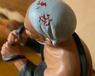 Vintage Western California Ranch Mission Spanish Revival Monterey Era Coronado 1930's Furniture Hand Painted Floral ~ La Fiesta Style Desk/Vanity & Wall Mirror, Japanese Hakata Doll 