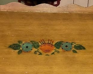Vintage Western California Ranch Mission Spanish Revival Monterey Era Coronado 1930's Furniture Hand Painted Floral ~ La Fiesta Style Secretary Desk