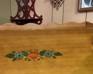 Vintage Western California Ranch Mission Spanish Revival Monterey Era Coronado 1930's Furniture Hand Painted Floral ~ La Fiesta Style Secretary Desk