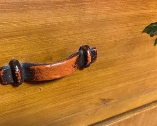 Vintage Western California Ranch Mission Spanish Revival Monterey Era Coronado 1930's Furniture Hand Painted Floral ~ La Fiesta Style Secretary Desk