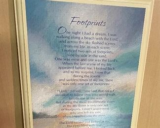 Wall Hangings & Quotes "Footprints"