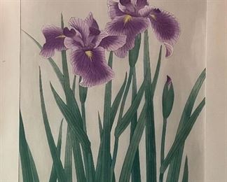 Framed, Signed Water Color on Rice Paper