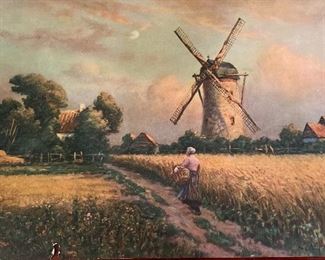 Framed, Signed "Windmill" by G. Macogioz