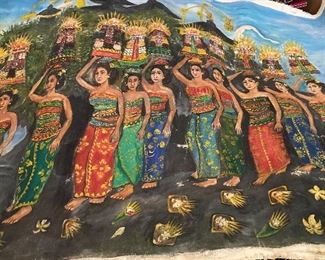 Oil on Canvas Painting from Indonesia