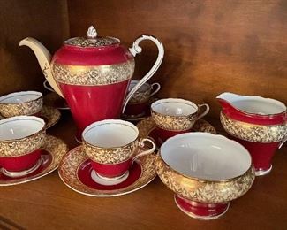 Vintage Aynsley Bone China Tea Set Gold Overlay