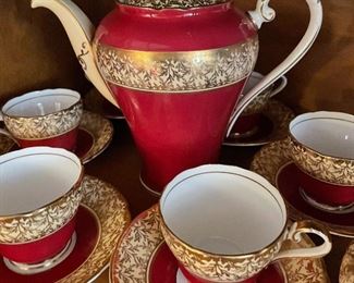 Vintage Aynsley Bone China Tea Set Gold Overlay