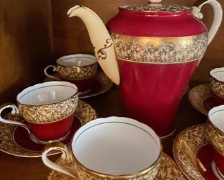 Vintage Aynsley Bone China Tea Set Gold Overlay