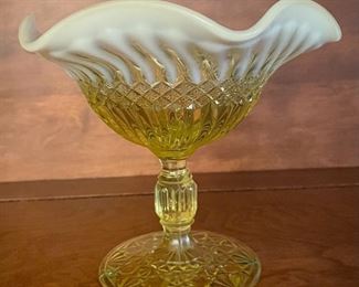 Yellow Vaseline Depression Glass Glows Uranium