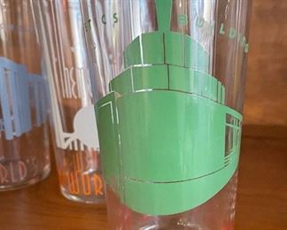 Vintage Assorted Worlds Fair Drinking Glasses States