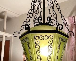 Mid Century Modern Swag Lamp, Vintage Floor Lamp