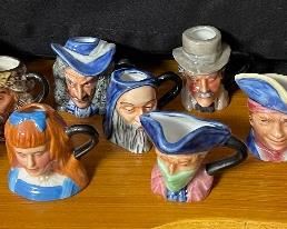 Assorted Vintage Miniature Toby Jugs