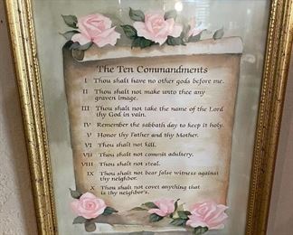 Wall Hangings & Quotes "The Ten Commandments"