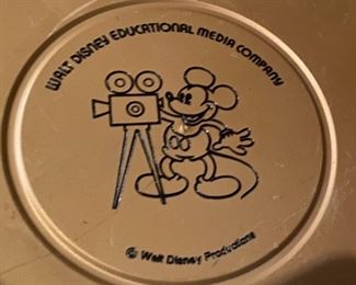 Walt Disney 16mm Metal Film Can Tin Canister Movie Reel Safety Film