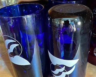 Cobalt Blue Yacht Club Drinking Glasses