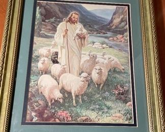 Framed Print The Shepherd & His Sheep