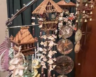 Assorted Hand Crafted & Sea Shells Hanging Chimes