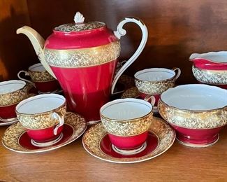 Vintage Aynsley Bone China Tea Set Gold Overlay