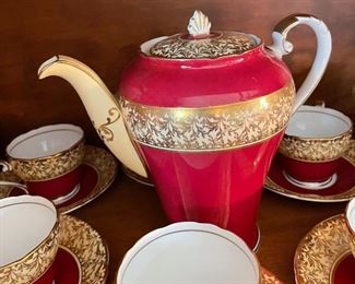 Vintage Aynsley Bone China Tea Set Gold Overlay