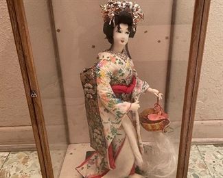Geisha Girl Encased in Glass Japan