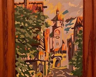 Vintage Street Scene Paint by Number