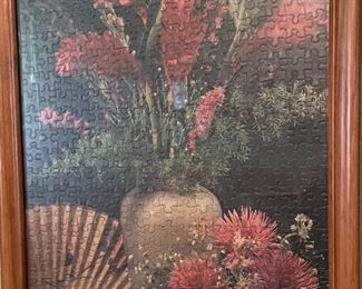 Framed Vintage Puzzle of Torch Ginger Hawaii Print