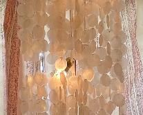 Vintage Capice Shell Four Tier Hanging Lamp