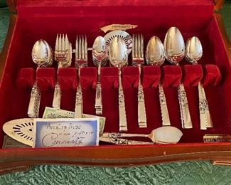 Community Silver Plate "Morning Star" Flatware Set & Chest 