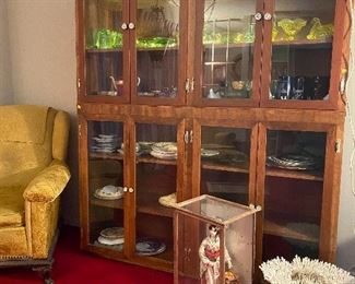 Large White Coral, Vase, Geisha Girl Encased, Cabinet of Collectibles