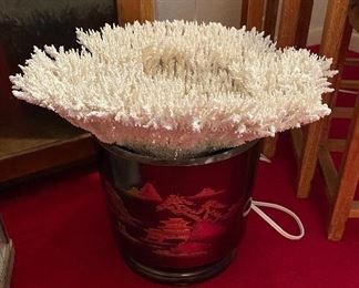 Extra Large White Coral with Branch, Vase