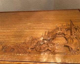 Vintage Deep Carved Nesting Tables