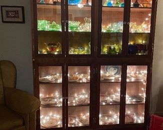 Lighted Cabinet of Collectibles