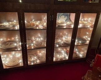 Lighted Cabinet of Collectibles