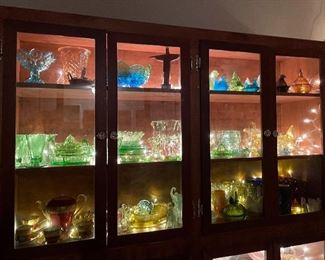 Lighted Cabinet of Collectibles