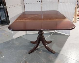 Antique Mahogany Pedestal Drop Leaf Table