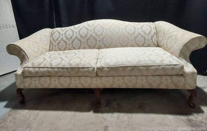 Lovely Chippendale Style Camel Back Sofa