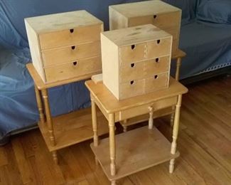 Wooden Organizers and Tables