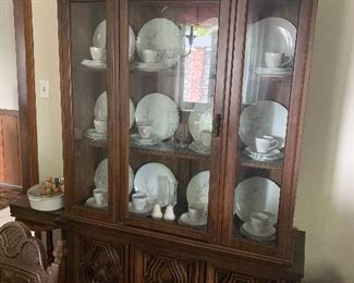 China cabinet and table and chairs         25.00 for all