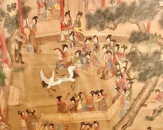 “A Thousand Ladies” painted on silk 