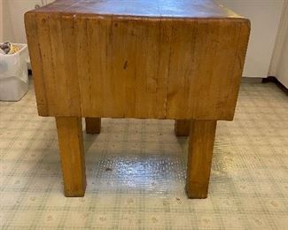 Vtg solid butcher block.  Came out of a Handy Andy store in San Antonio. 