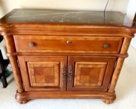 1 of 2 Buffet with marble inlay top