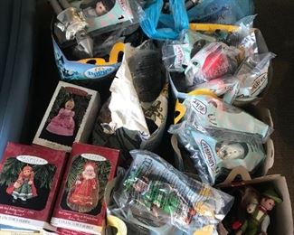 Madame Alexander doll Hallmark ornaments and McDonald's Happy Meal Madame Alexander mini doll toys