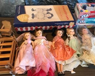 Raggedy Ann and other older vintage dolls