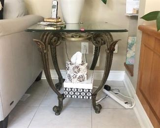 Brass/Glass side table 