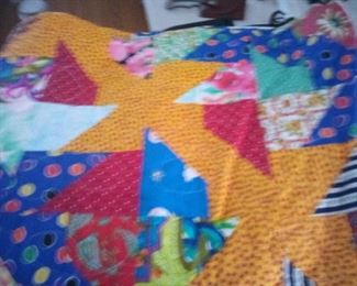 26.HOME MADE QUILT MACHINE STITCHED $45