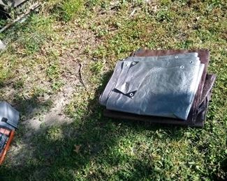 322. TARPS LARGE ARE $10 SMALLER ONES $5 WE HAVE SEVERAL