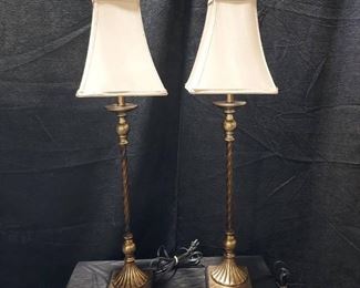 Matching Pair of Beautiful Buffet Style Lamps